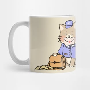 Mailman cat with love letter Mug